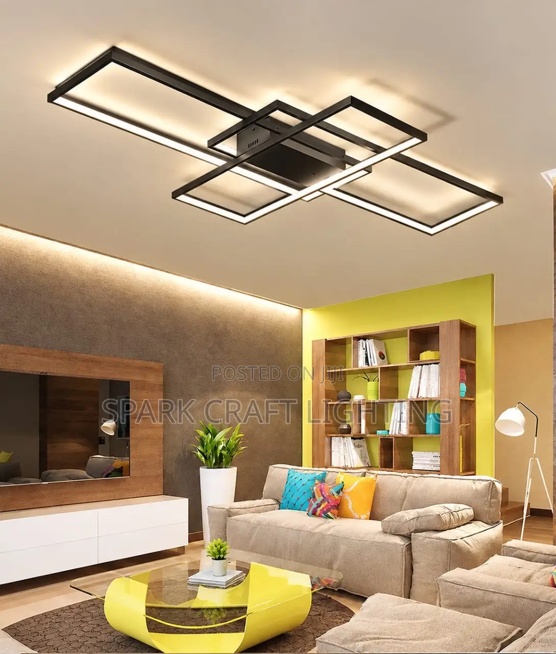 Luxury Led Living Room Flush Mount Ceiling Light Fixtures Chandelier