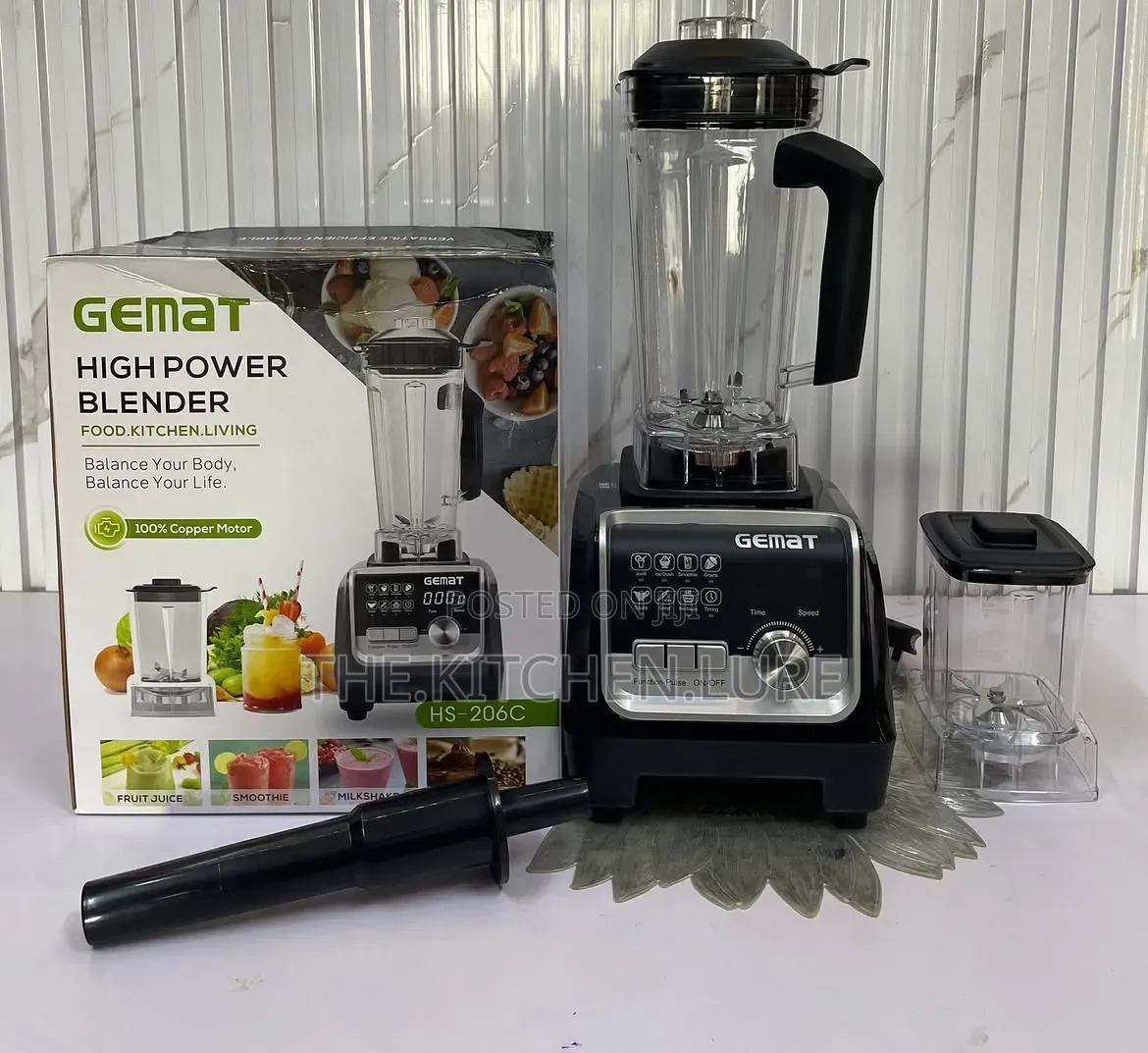 Gemat 3-in-1 Professional Grade High Speed Digital Blender Set