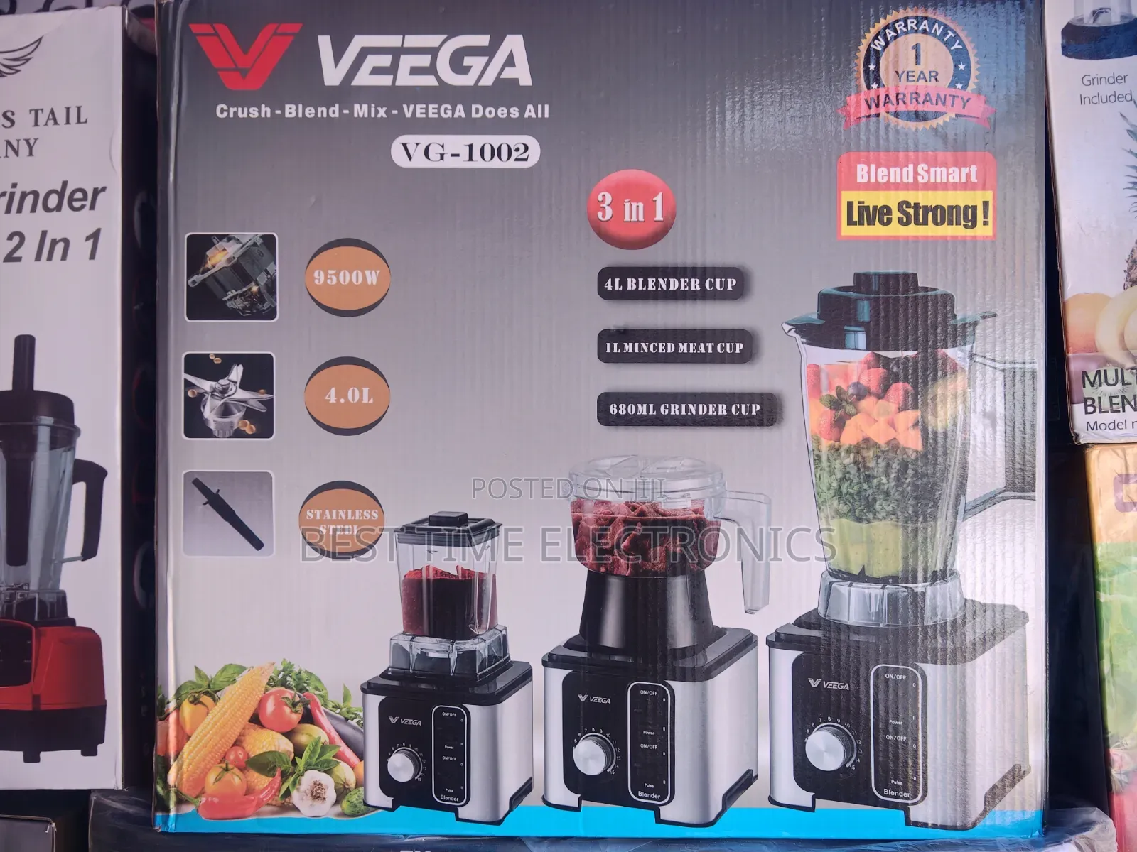 Original Veega 3in1 Crush & Mix Blender