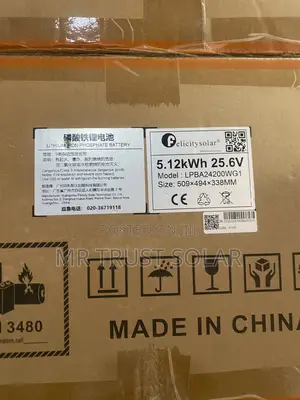 Felicity Solar 5.12kWh 25.6V Lithium Battery