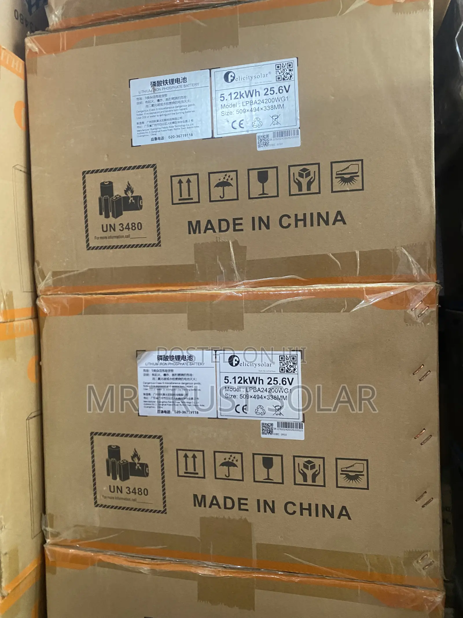Felicity Solar 5.12kWh 25.6V Lithium Battery