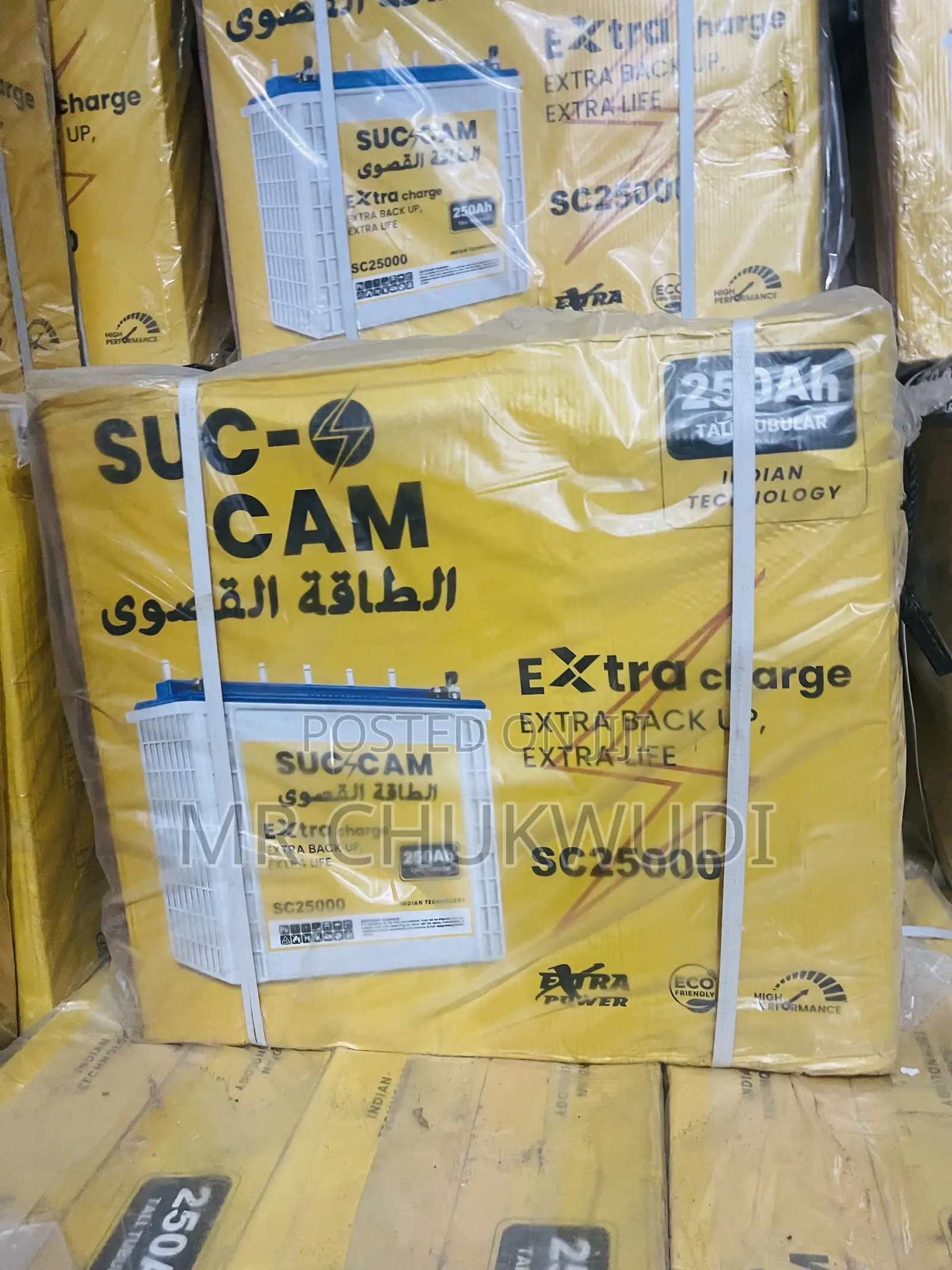 250ah 12v Suc-Cam Solar Tubular Batteries Is Available