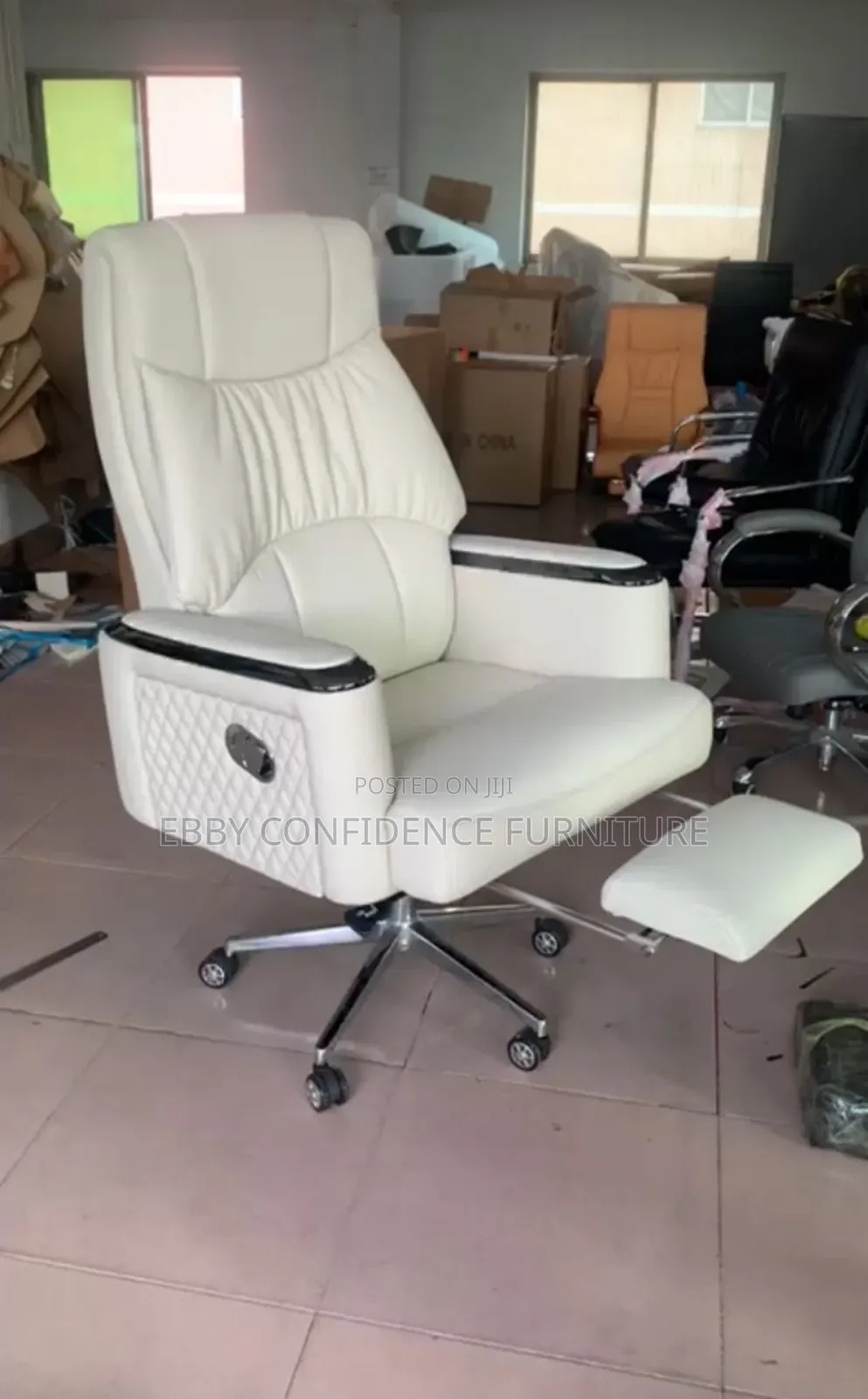 Executive Reclining Office Chair With Footrest