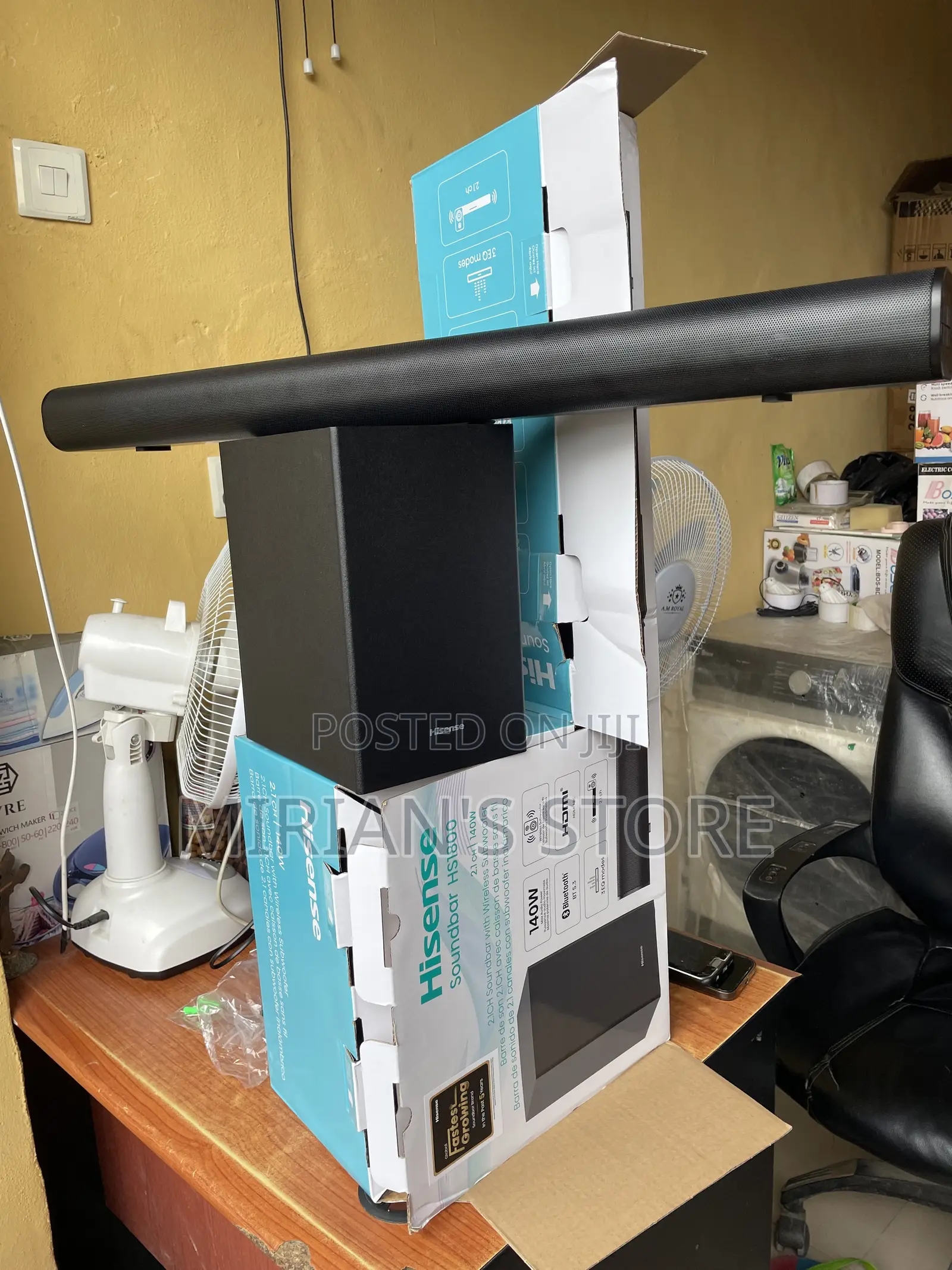 New Hisense 2.1CH 140W Soundbar With Wireless Subwoofer