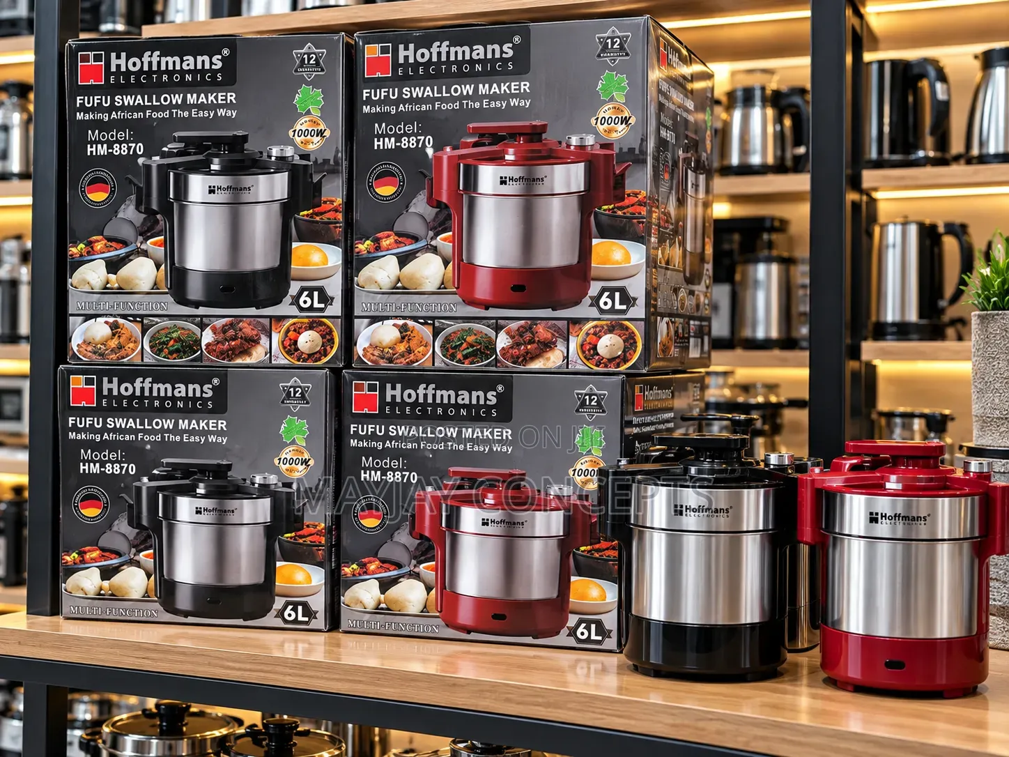 Hoffmans 6L 1000W Electric Yam Pounder |Fufu and Swallow MakerHM-8870