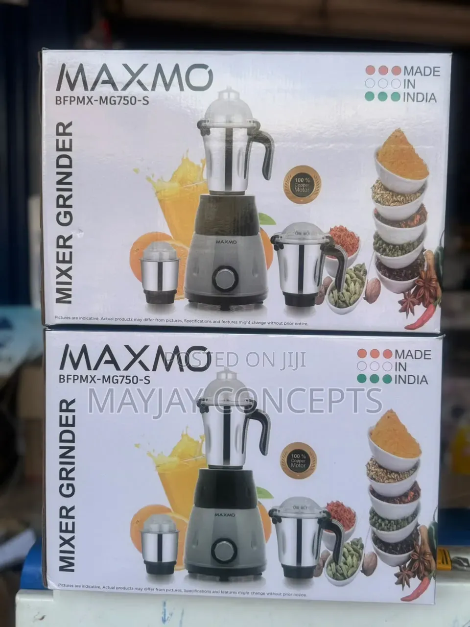 MAXMO BFPMX-MG750-S Mixer Grinder With Stainless Steel Jars