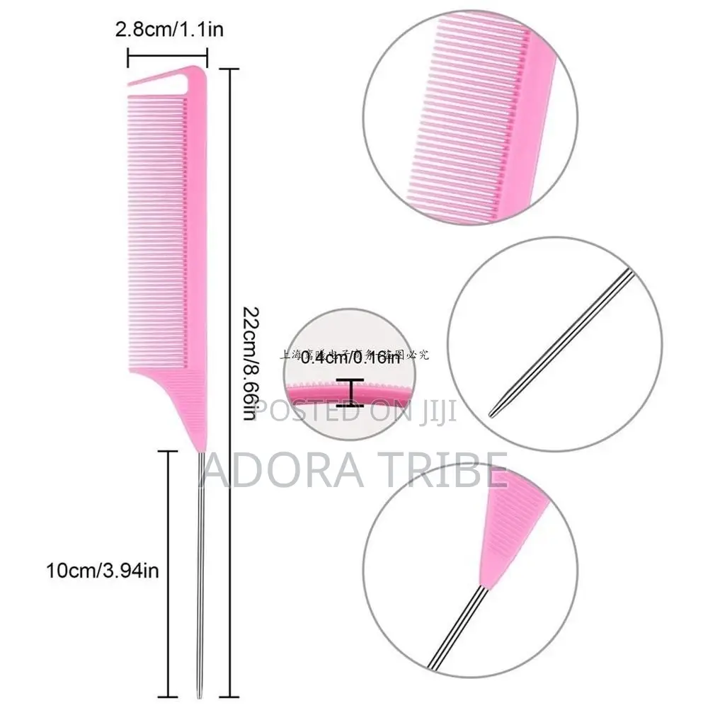 Rat Tail Comb (6Pcs)