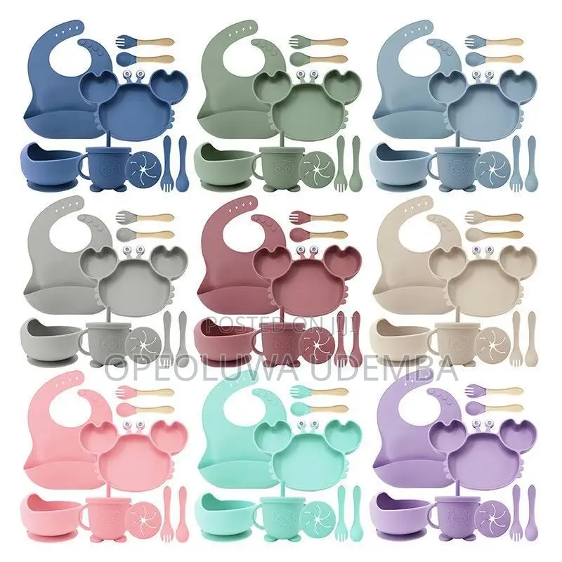 6 in 1 Baby Silicone Feeding Set