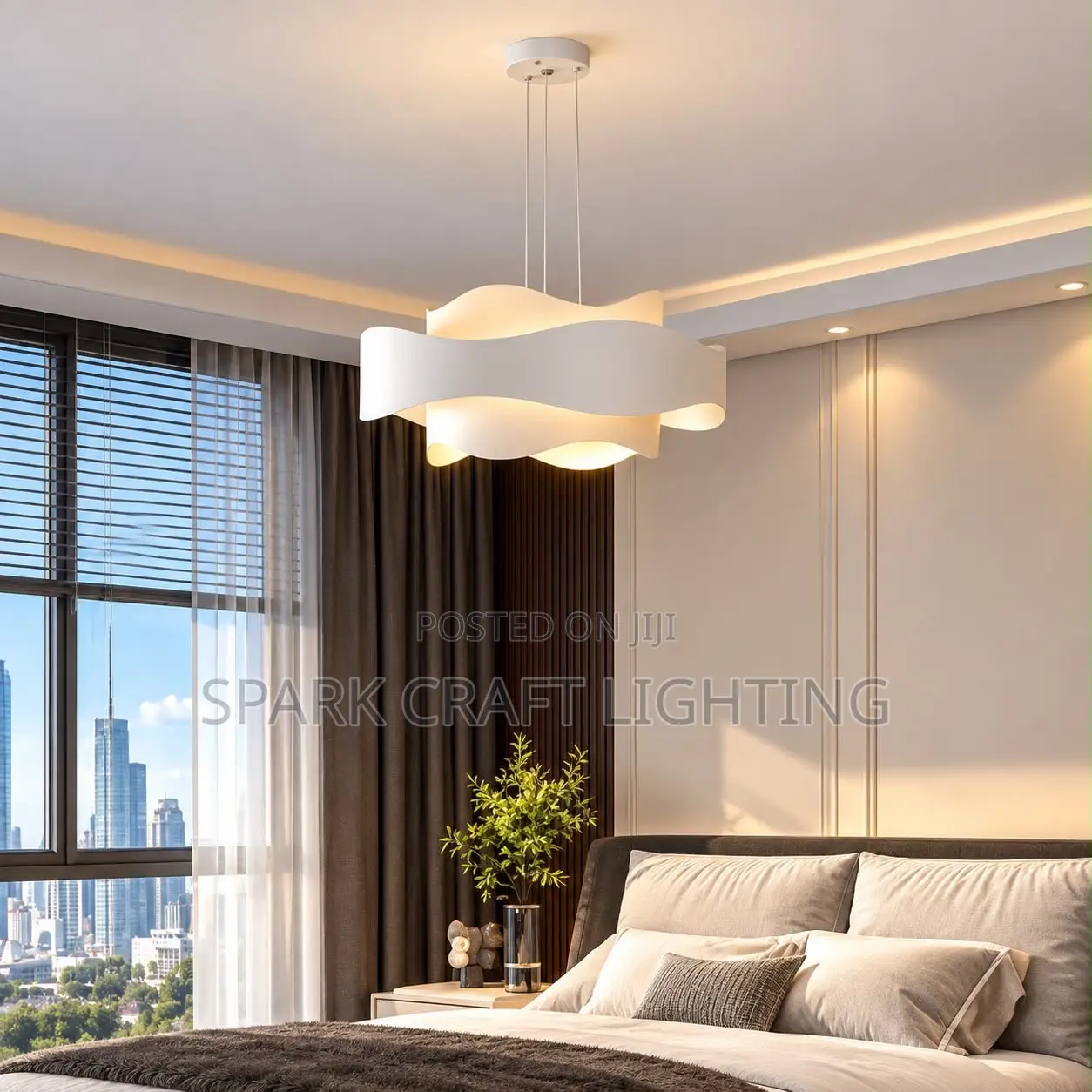 Modern Wave Design LED Pendant Light