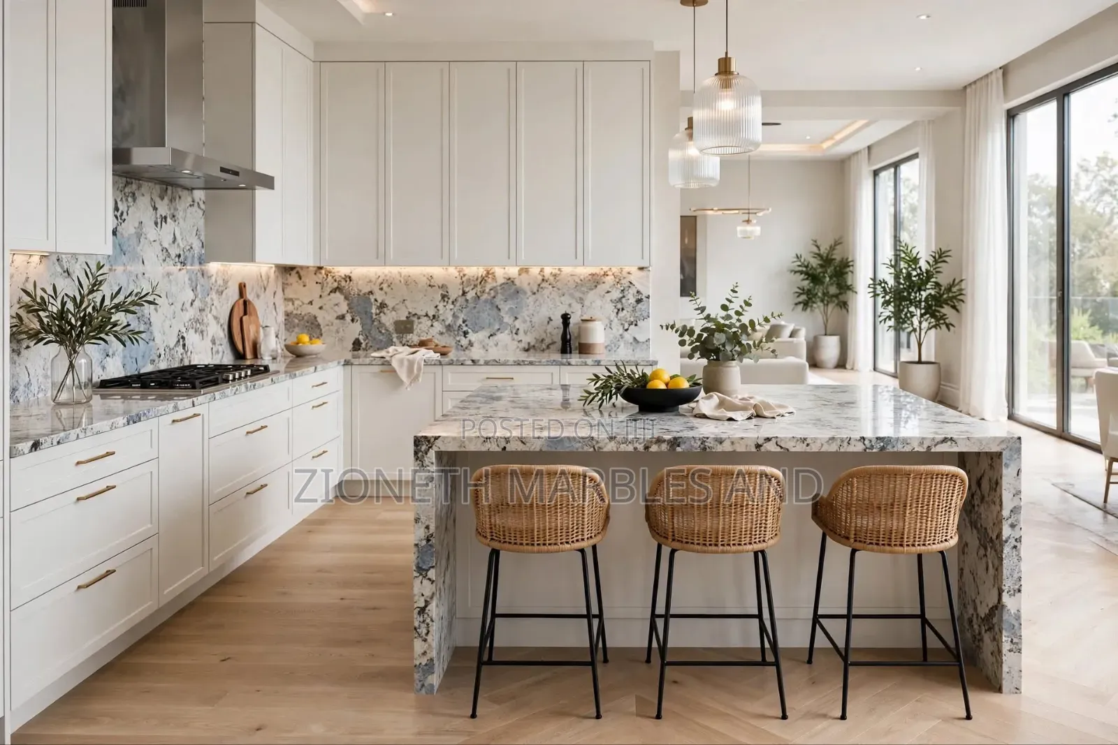 Italian Alaska Blue Moon Granite Slab and Tiles