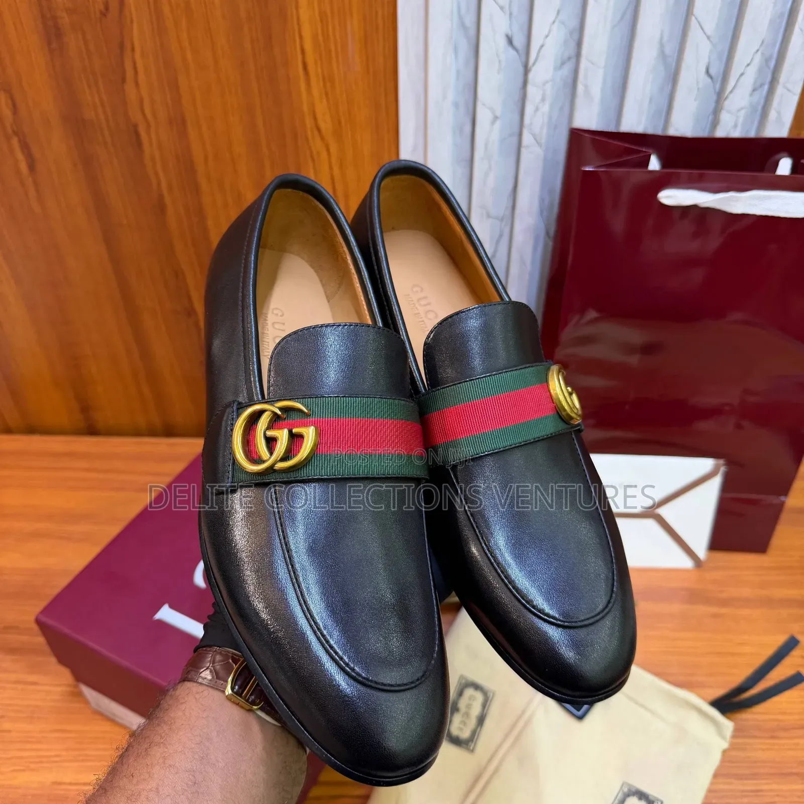 Gucci Men's Black Revolt Leather Loafers. Size: 40-46. * Signature