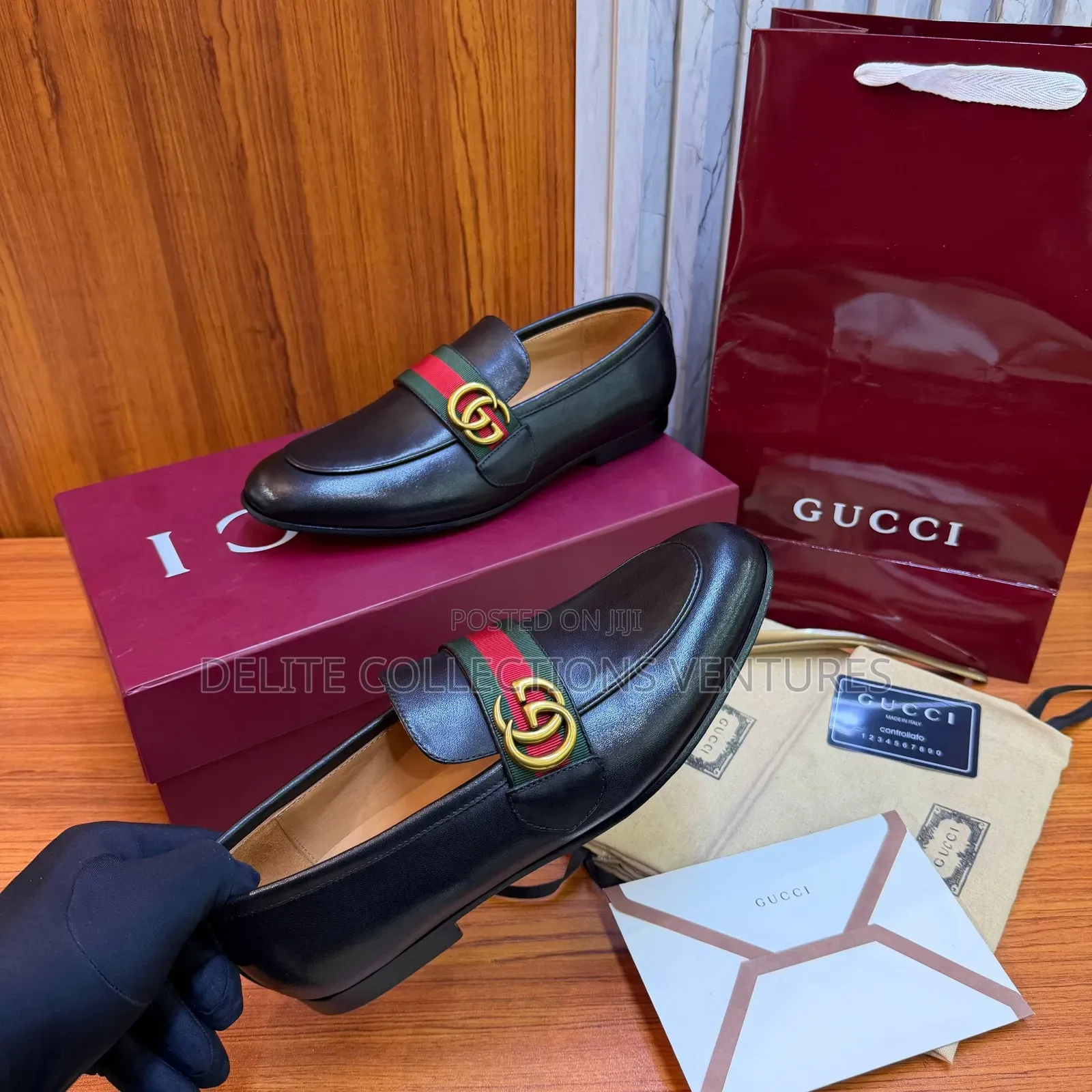 Gucci Men's Black Revolt Leather Loafers. Size: 40-46. * Signature