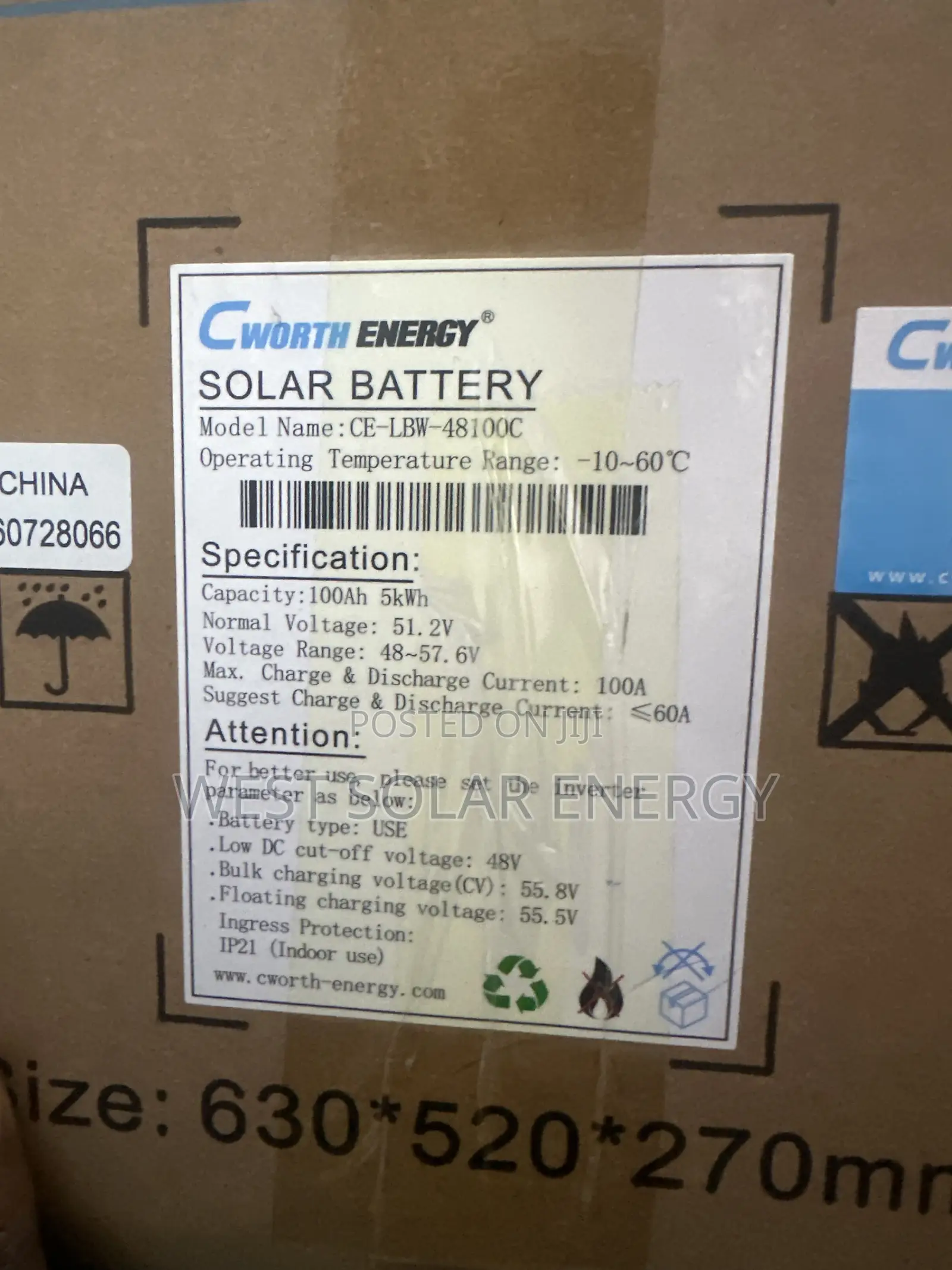 5kwh 51.2V Cworth Lithium Ion Battery