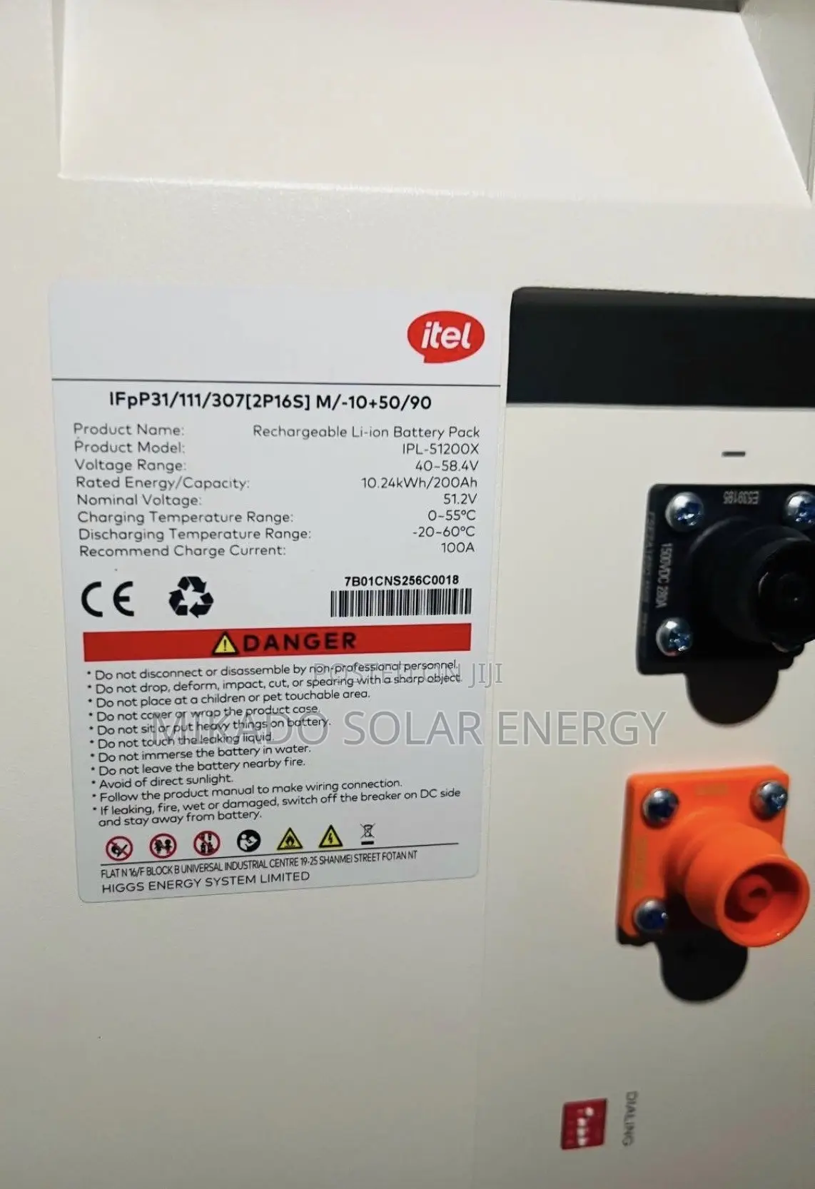 iTel 10kWh Lithium-Ion Solar Battery – High-Capacity Energy Storage