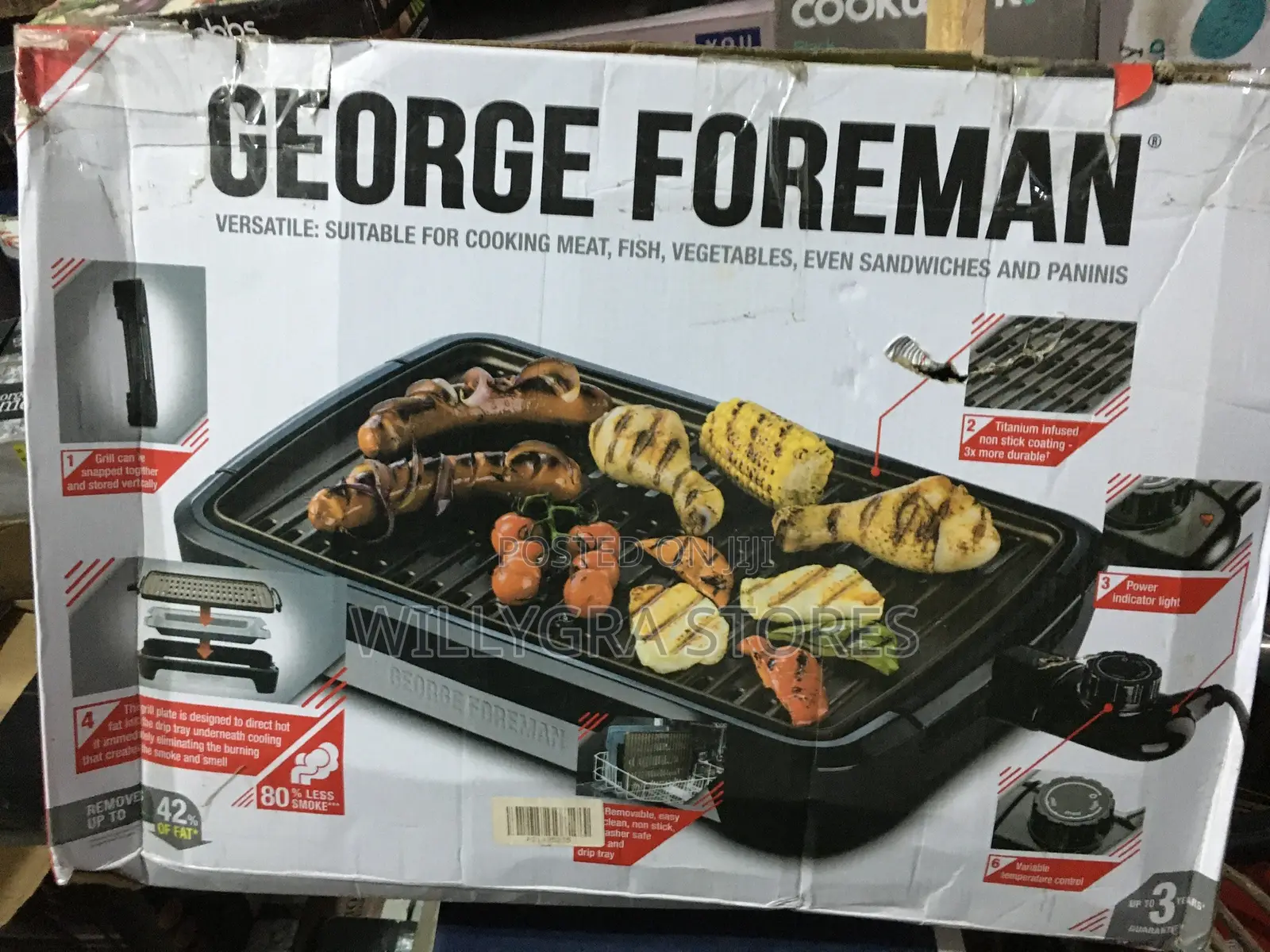 George Foreman Large Electric Steel Grill