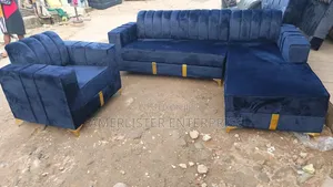 High Quality Navy Blue L Shape Sofa