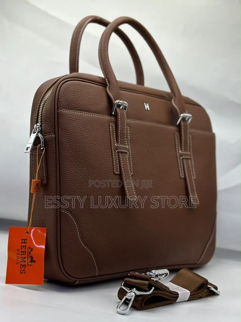 High Quality Luxury Hermes Genuine Leather Laptop Bags