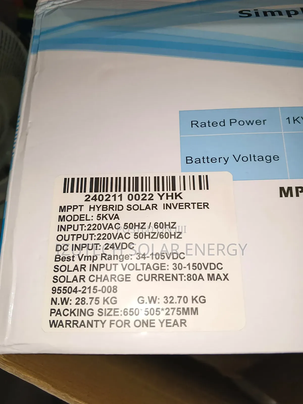 Yohako 5kva Hybrid Inverter 24v