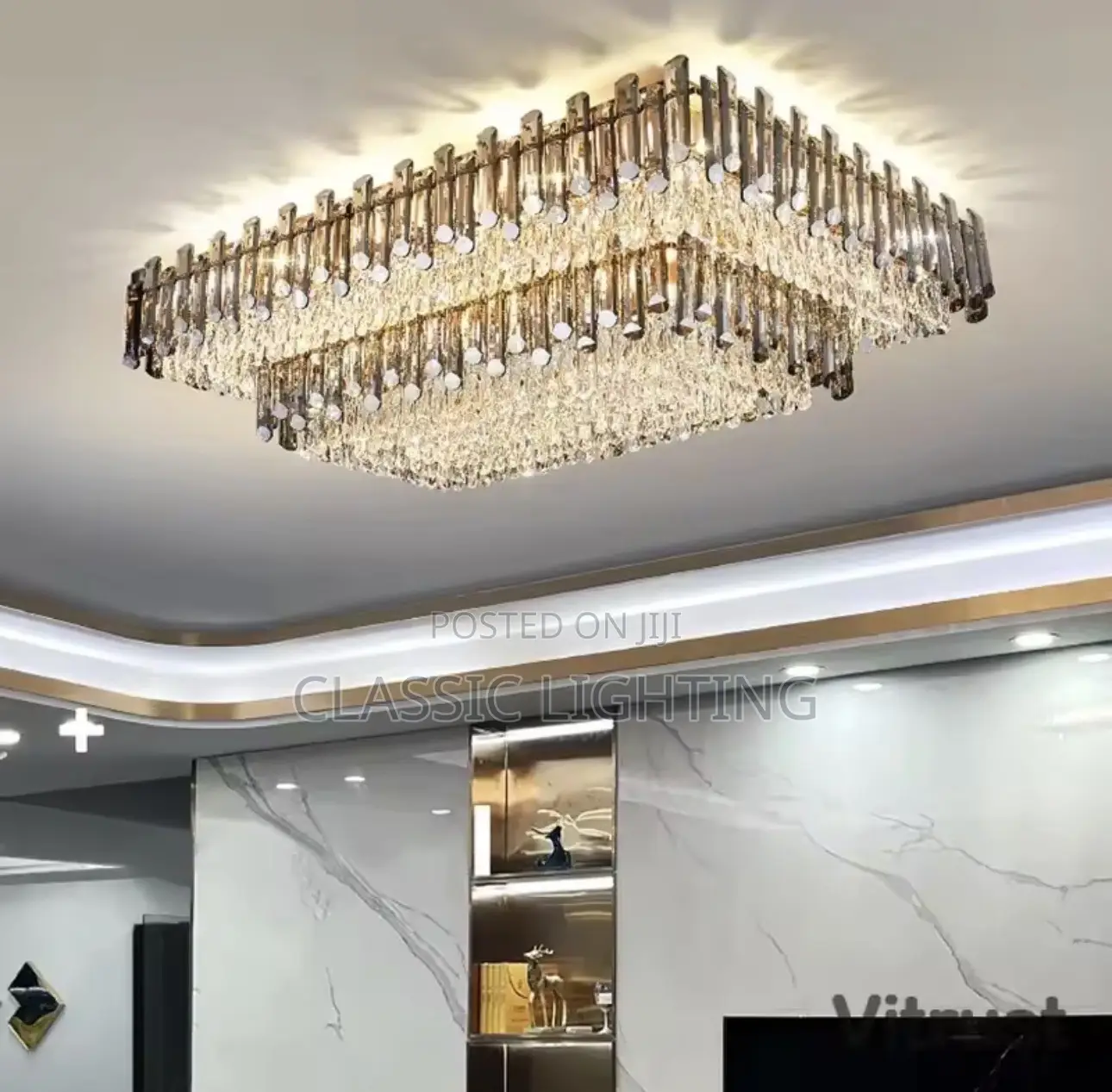 Luxury Crystal Ceiling Chandeliers for Restaurant Villa Hall LED Light