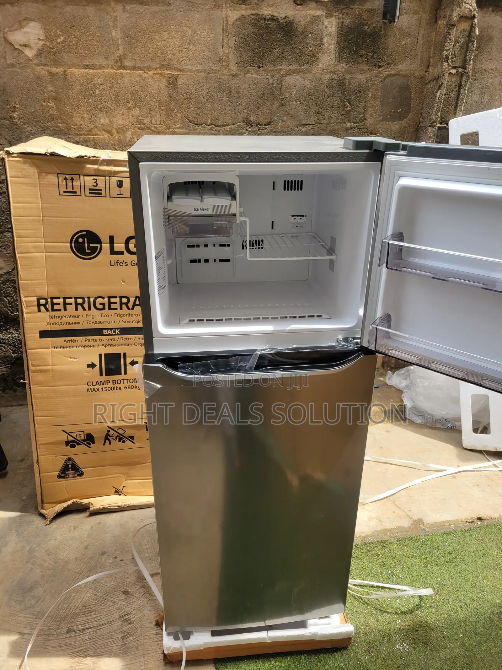 Premium Silver Refrigerator With Freezer