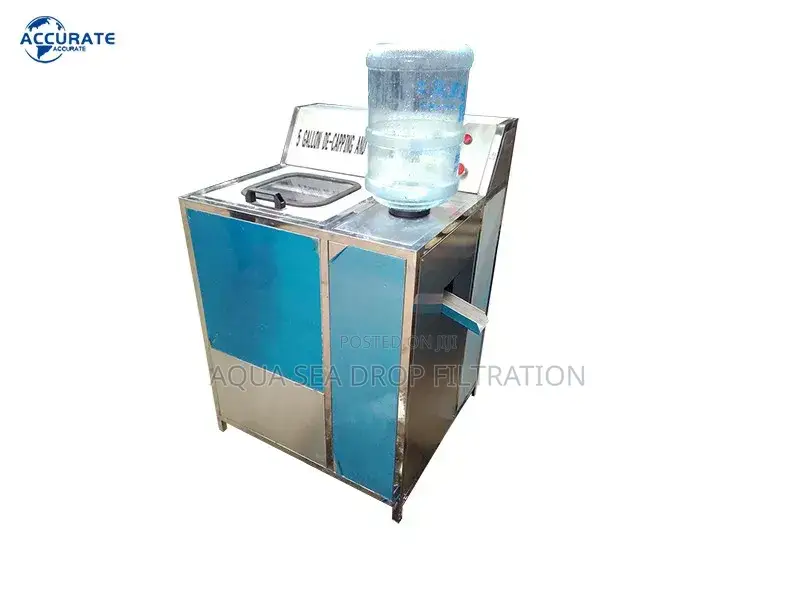 Semi-Automatic 5 Gallon Bottle Decapping and Brushing Machine