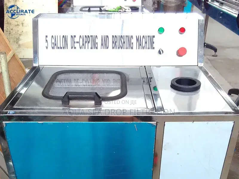 Semi-Automatic 5 Gallon Bottle Decapping and Brushing Machine