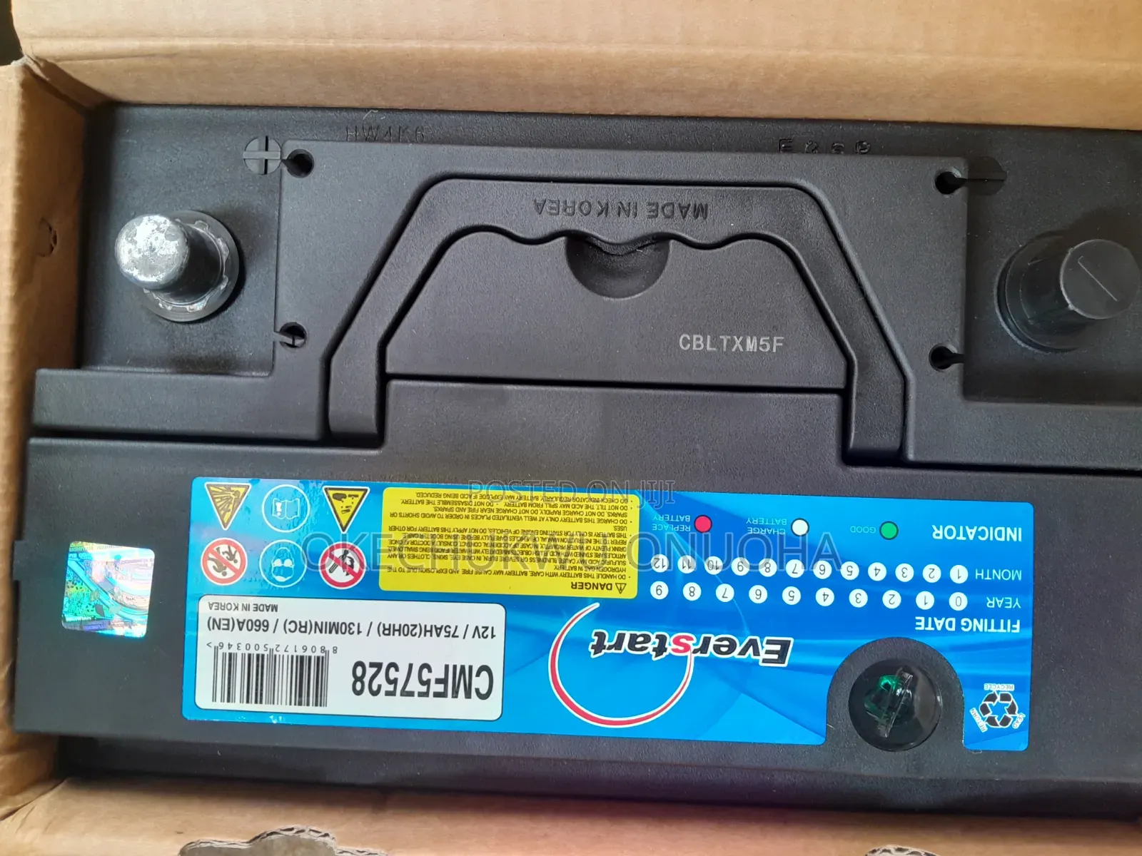 75ah /80ah/100ah 65ahEverstart Korea Car Battery – 2 Year Guarantee