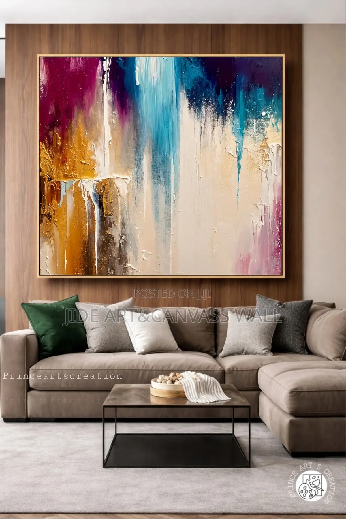 Modern Painting Rough Canvas Wall Art Decor