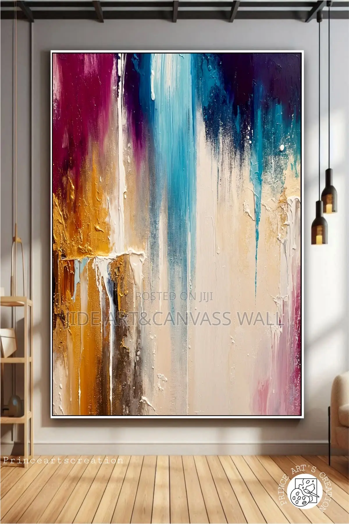 Modern Painting Rough Canvas Wall Art Decor