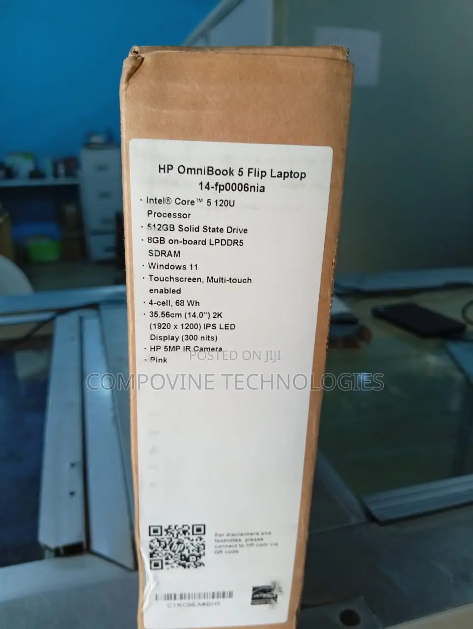 New Laptop HP OmniBook 5 Flip 8GB Intel Core 5 SSD 512GB