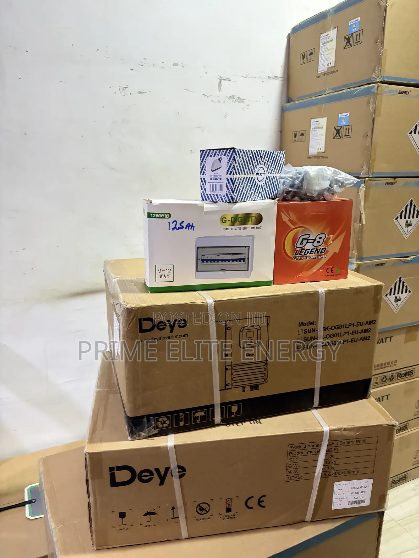 Deye 5kwh + 6kva + Accessories + 650w Solar Panels X6