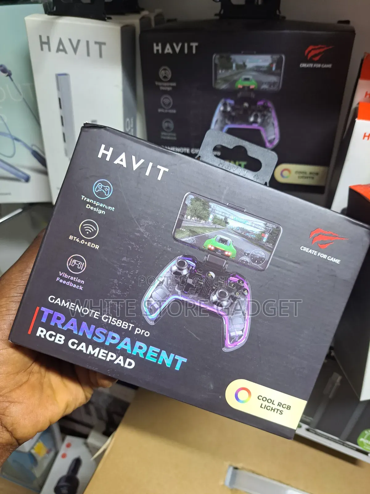 HAVIT Gamenote G158BT Pro Transparent RGB Gamepad