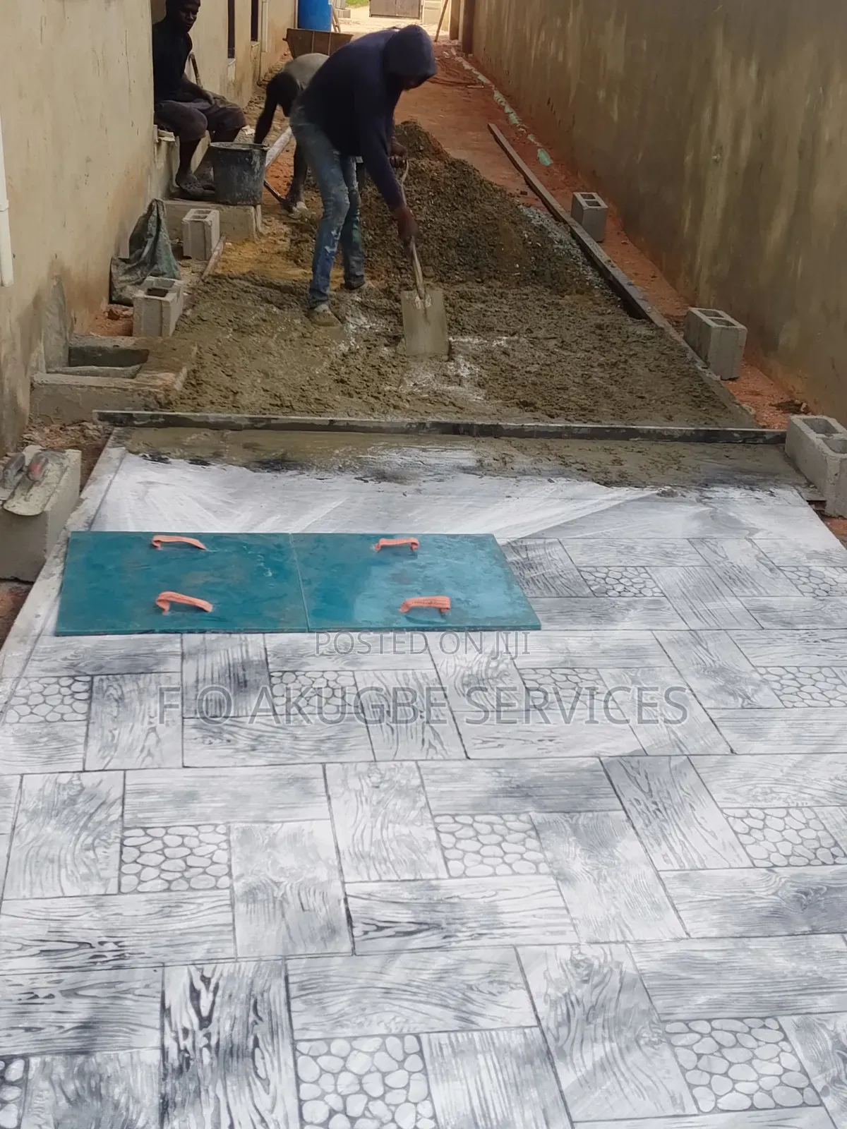Concrete Floor Stamped American Standard Finishing