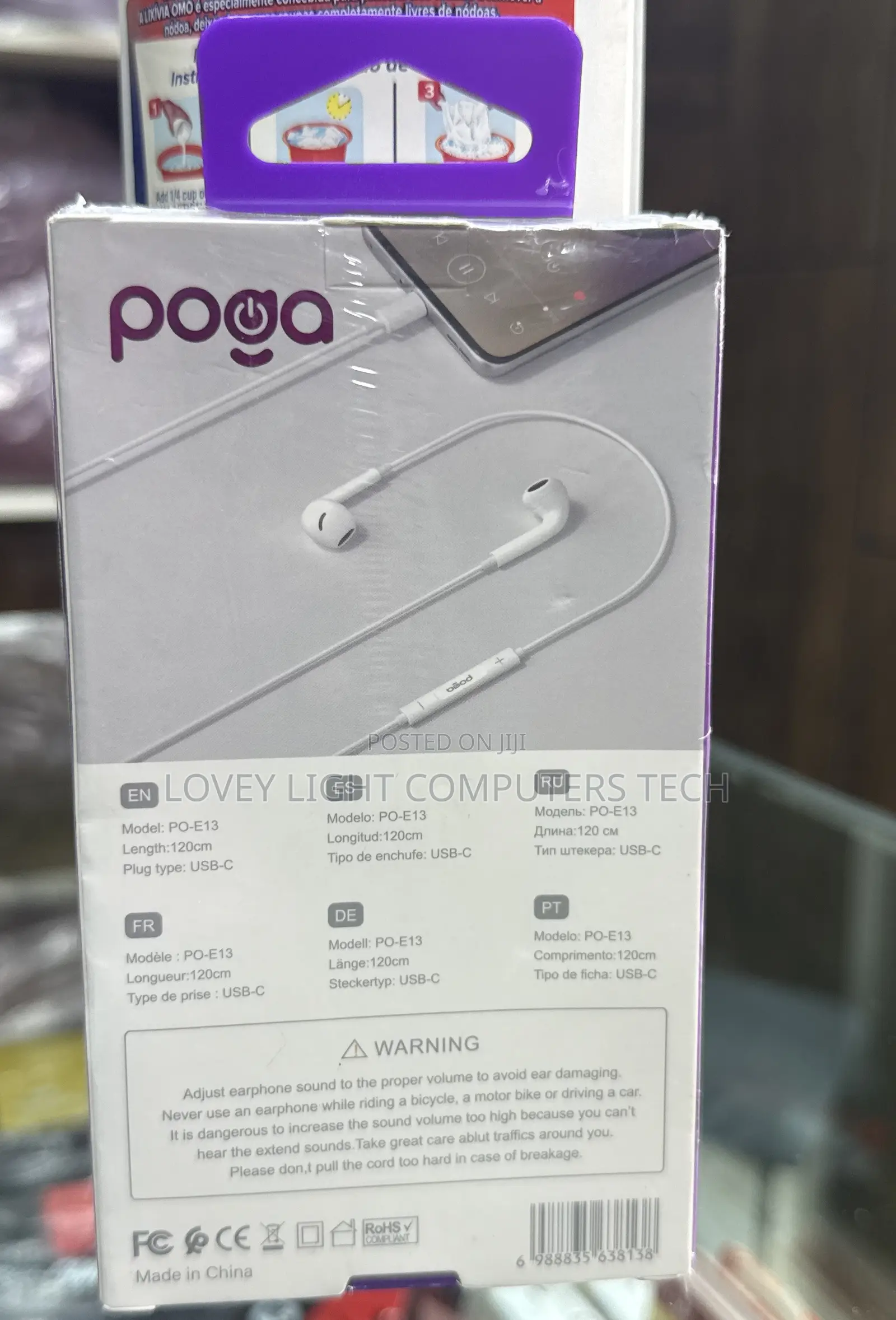 Poga Wired Earphones With Mic