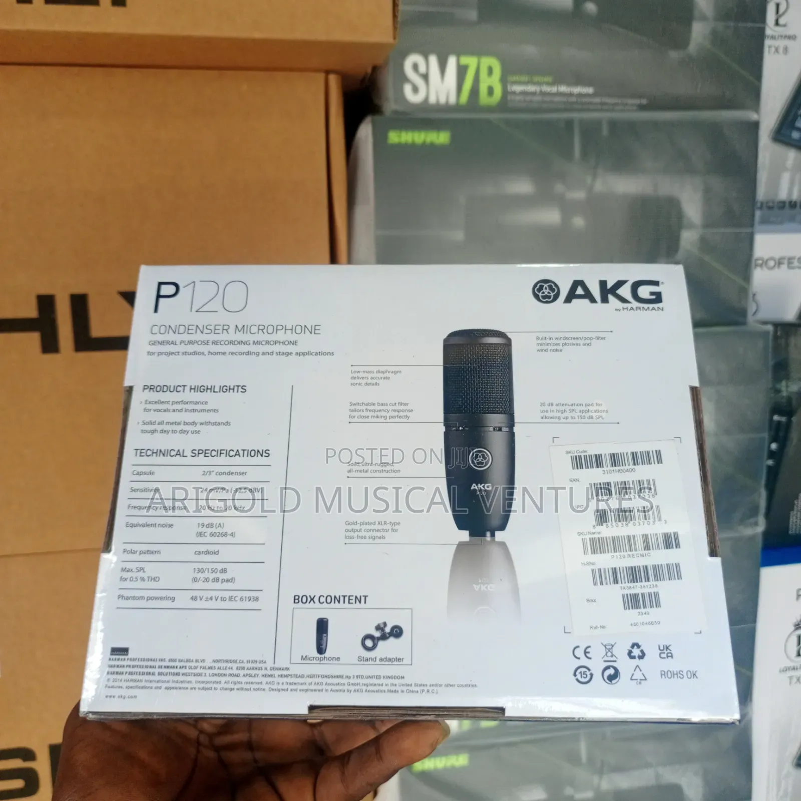 Original Professional Akg Studio Microphone P120