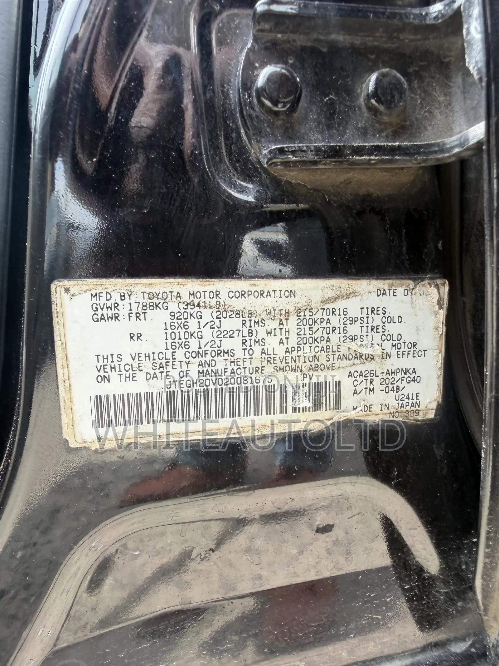Toyota RAV4 2.0 D-4D 4x4 2006 Black