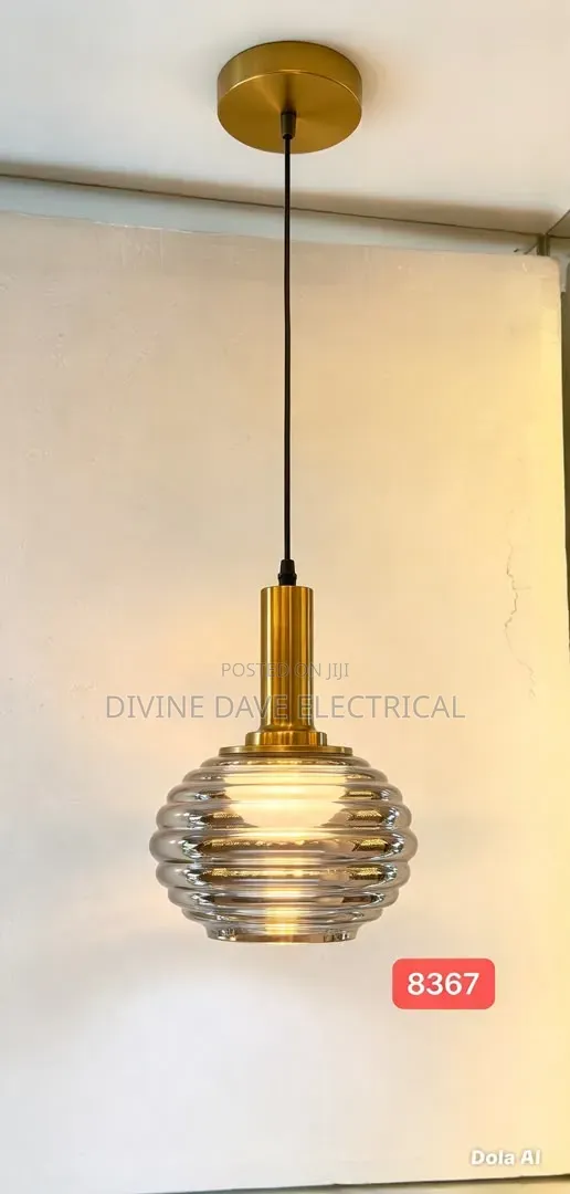 250mm Smokey Rubbed Glass Dropping Light