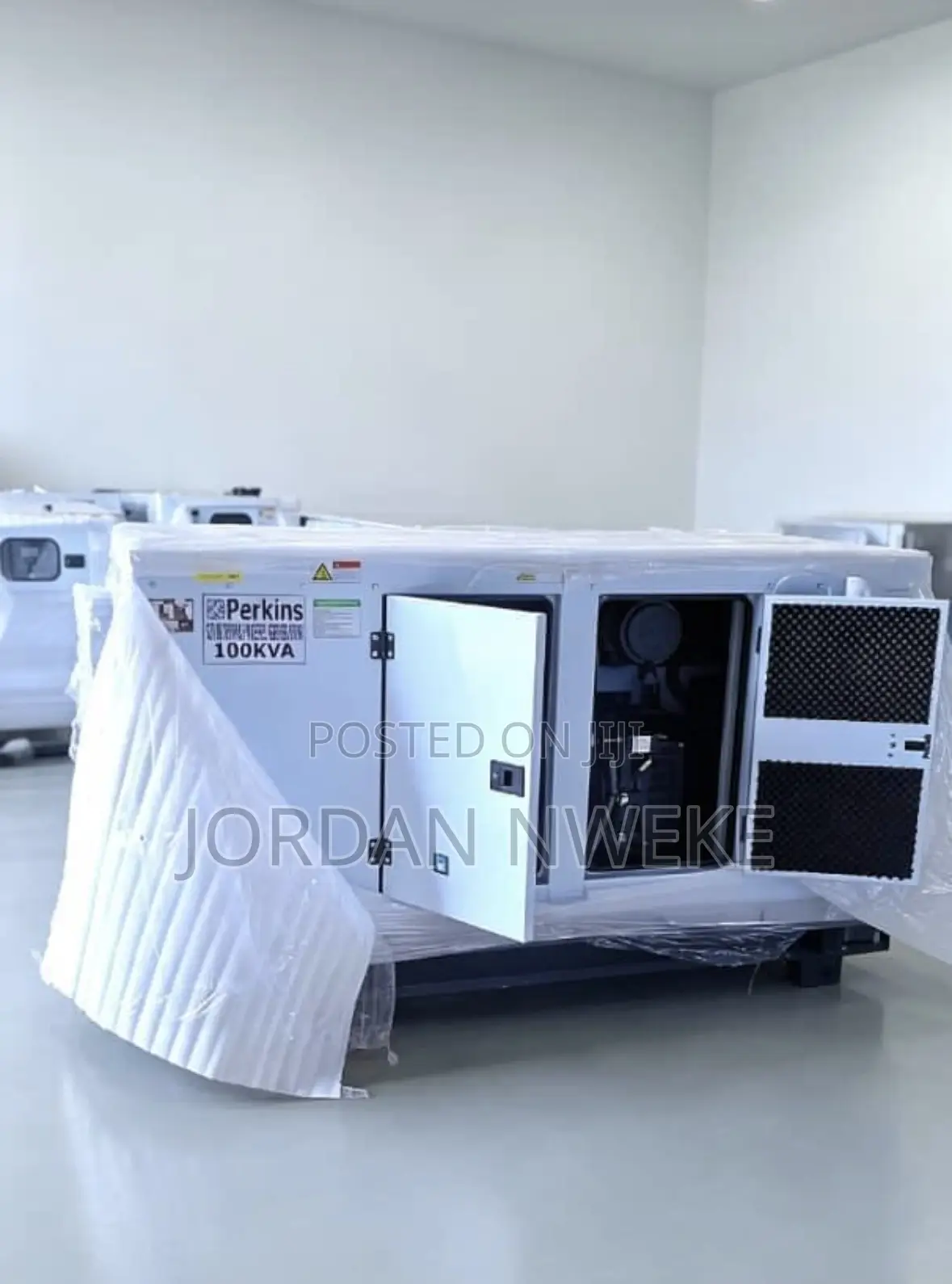 Perkins Soundproof Diesel Generator With Warranty on It