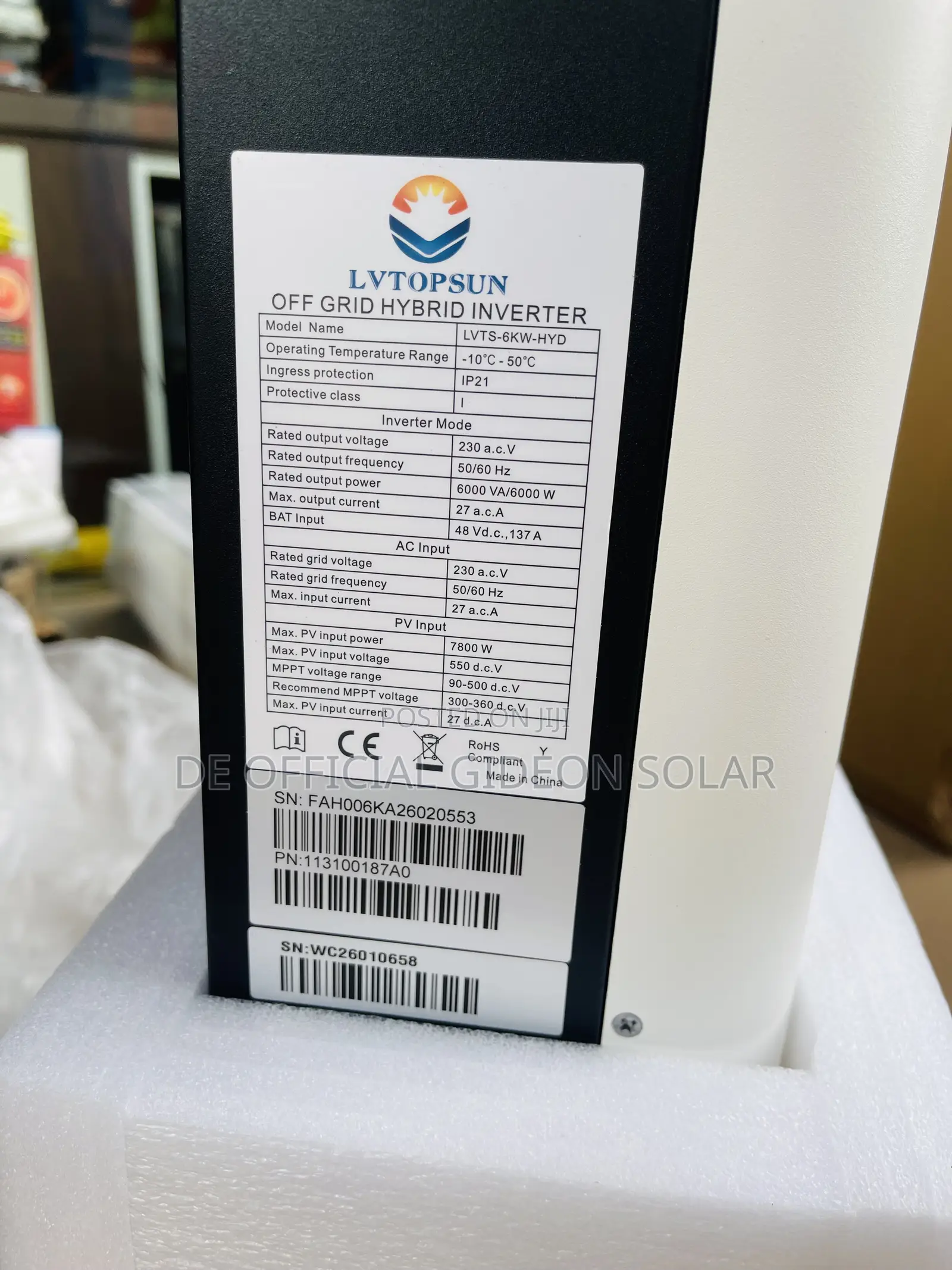 6kva Lvtopsun Hybrid Inverter 48v