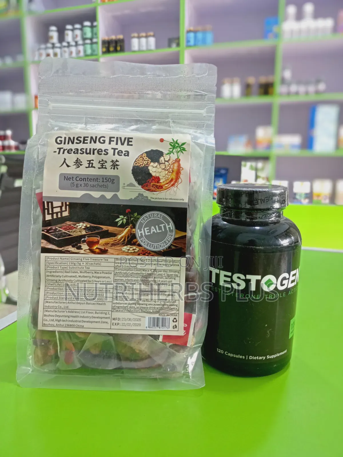 Testogen and Ginseng Five Treasure Tea (Corrects Poor Libido)