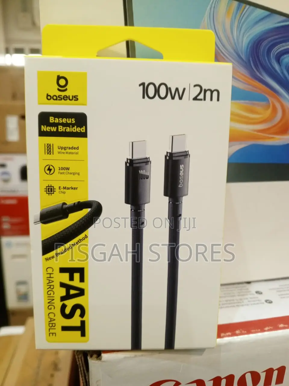 Baseus Braided Fast Charging Cable 100W USB-C to USB-C 2M Black