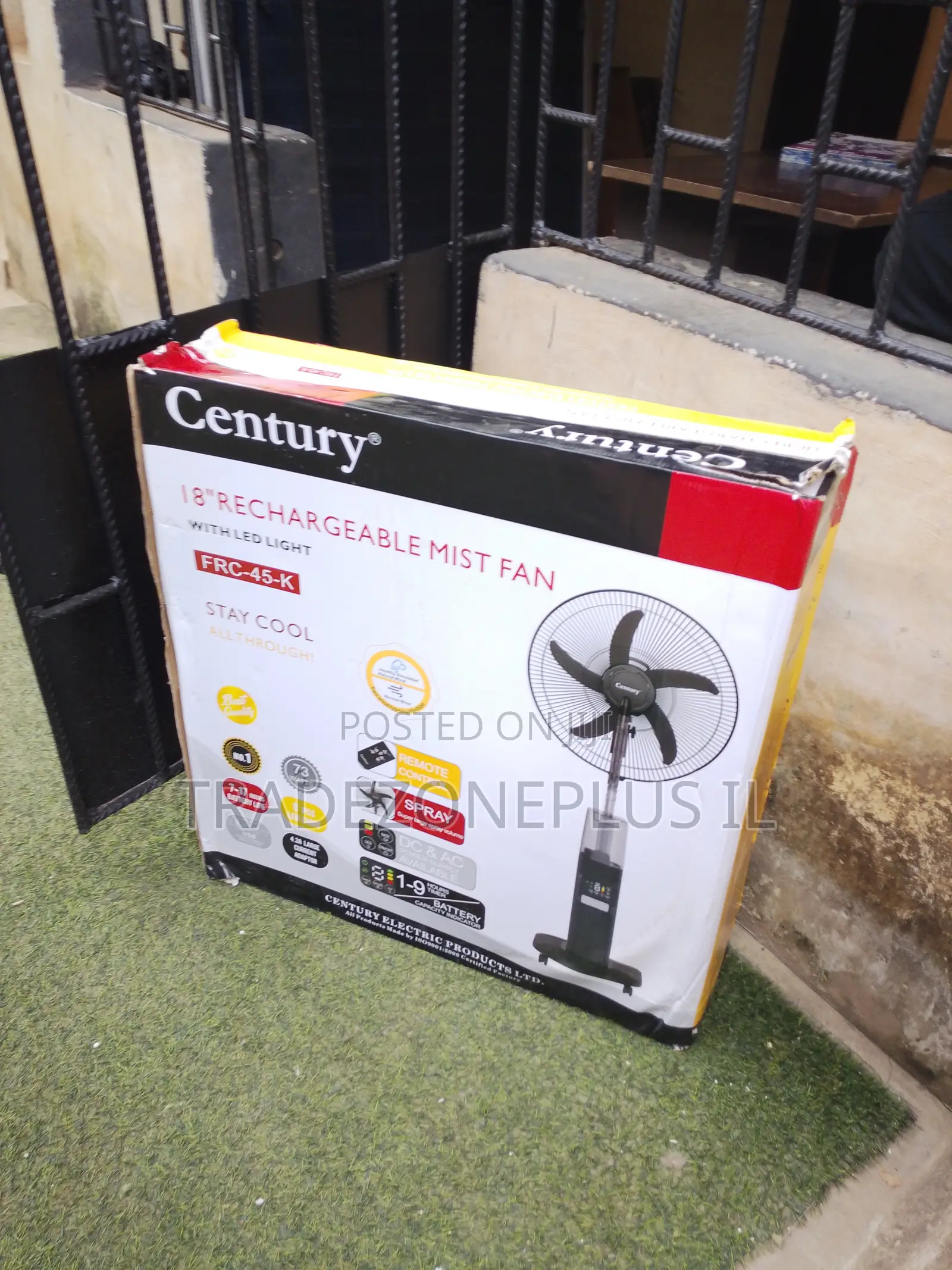 Century 18 Inch Portable Fan With Cooling Mist