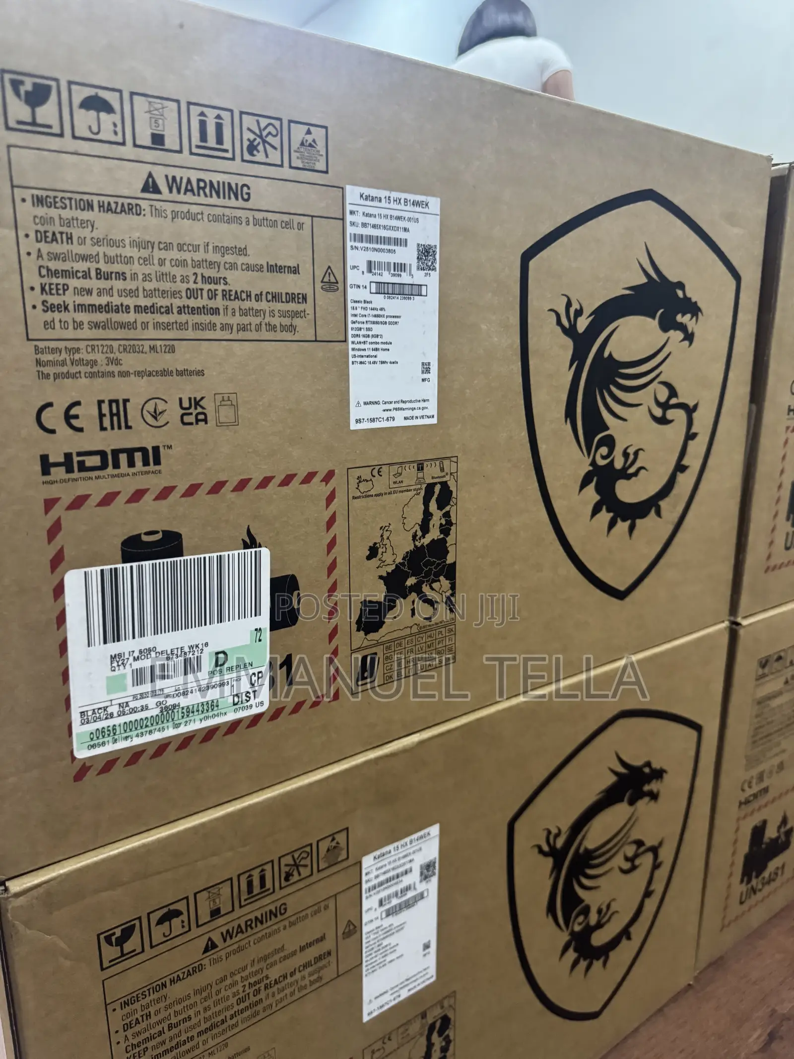 New Laptop MSI Katana 15 16GB Intel Core i7 SSD 512GB