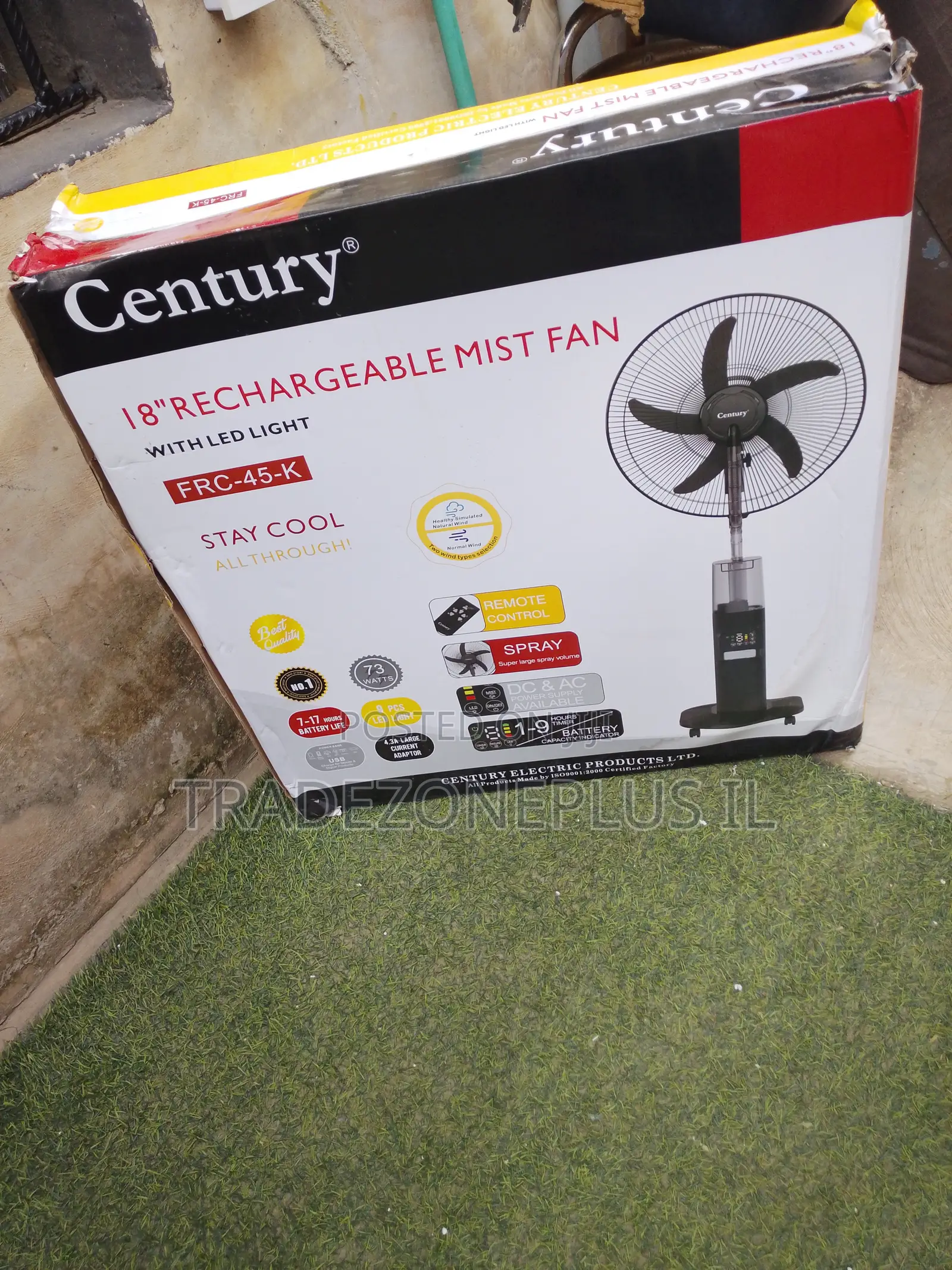 Century Rechargeable Mist Cooler FRC-45K 18 Inch