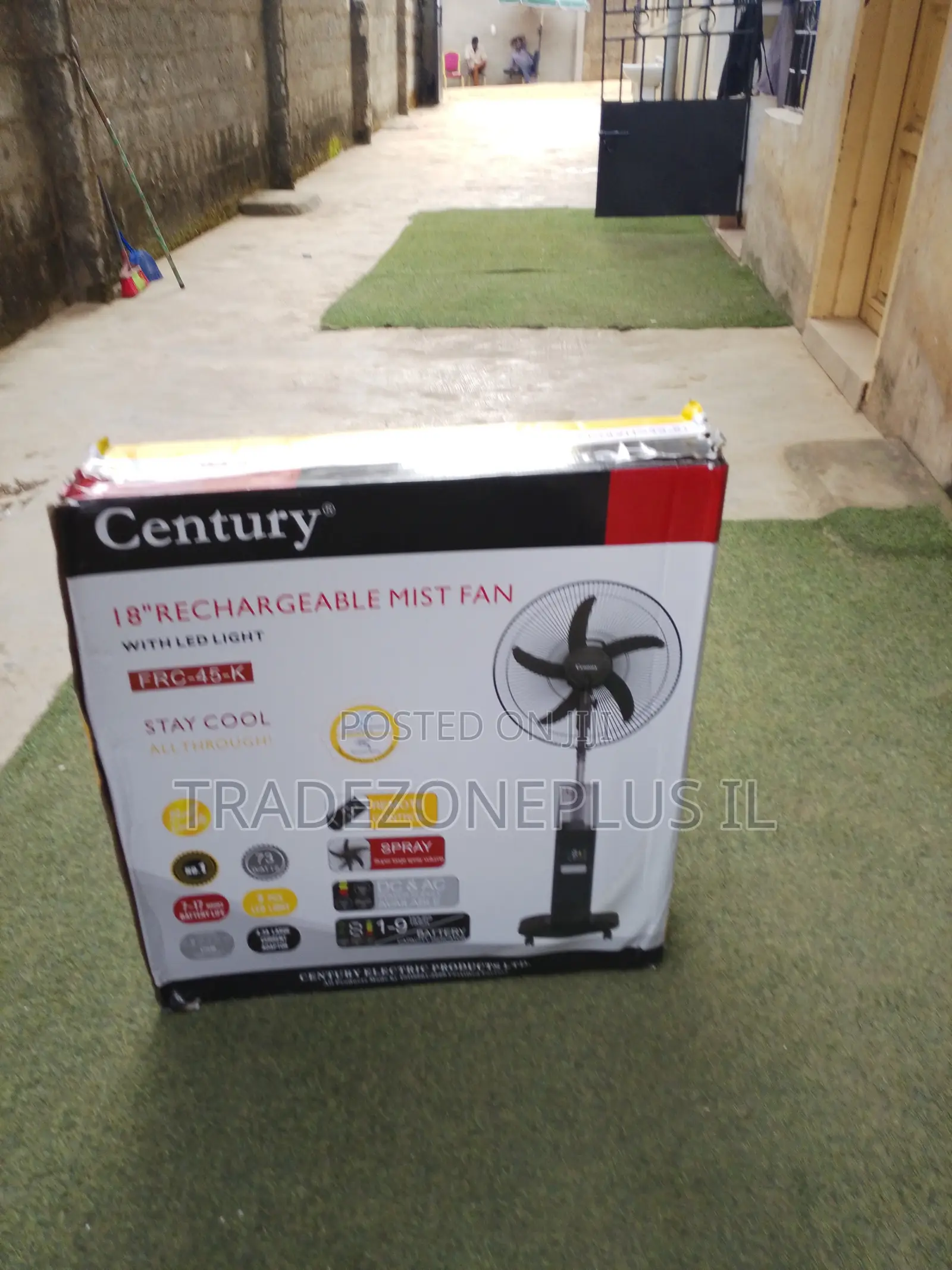 Powerful Century 18 Inch Rechargeable Mist Fan