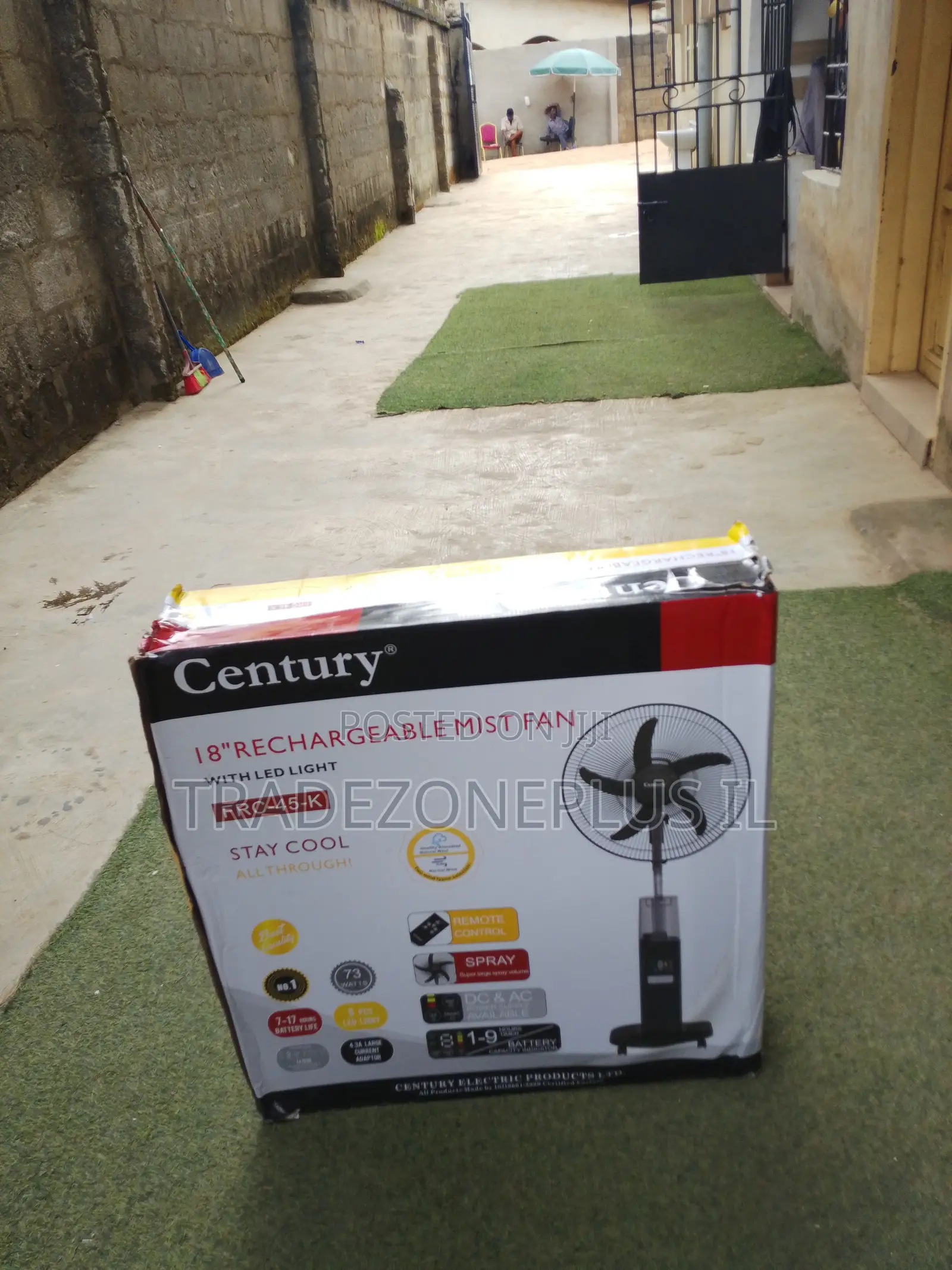 Powerful Century 18 Inch Rechargeable Mist Fan