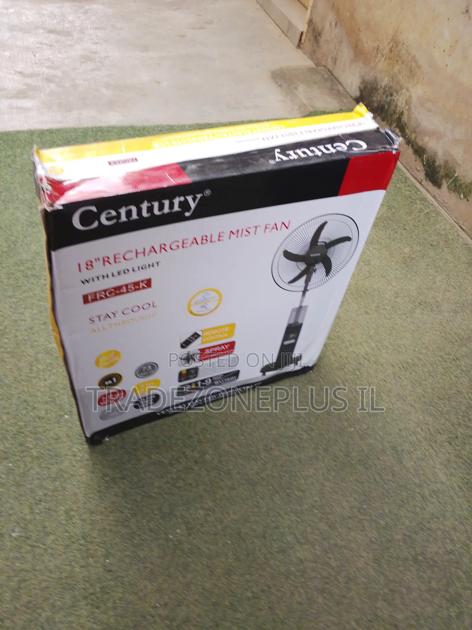 Century FRC-45K Portable Cooling Fan With LED