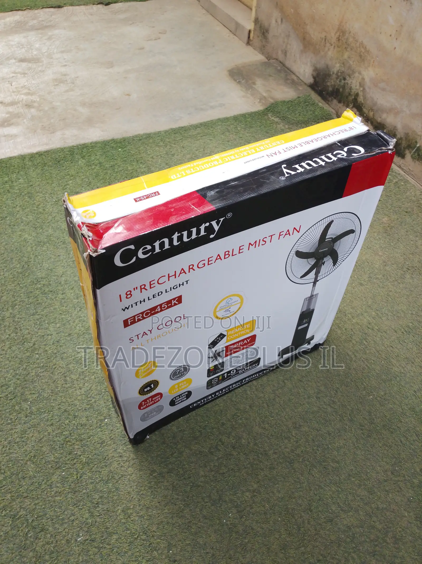Century FRC-45K Portable Cooling Fan With LED