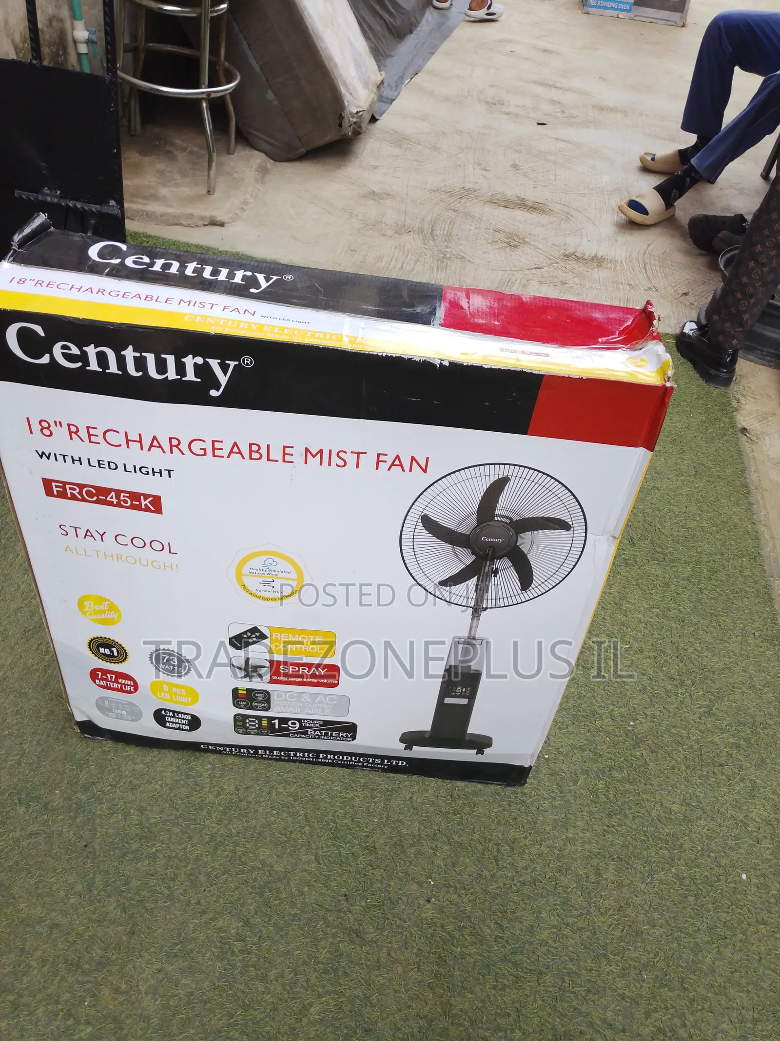 Century FRC-45K Home Cooling Fan With LED Light