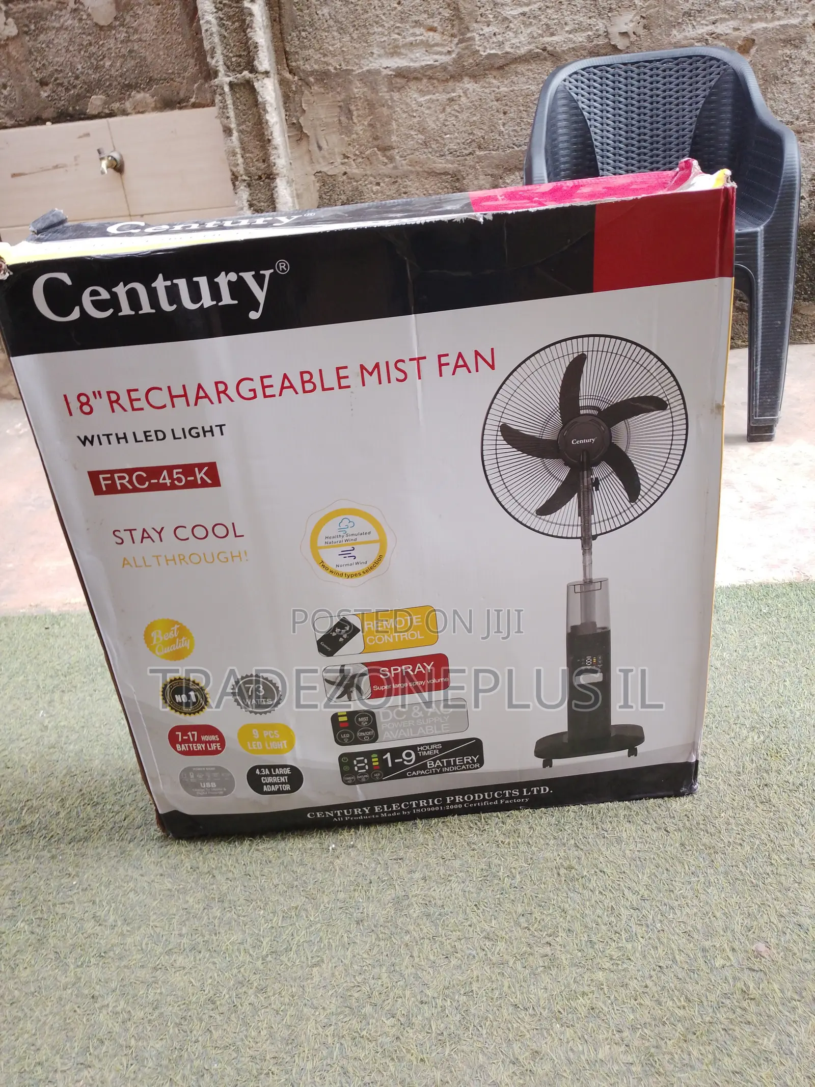 Century 18 Inch Mist Cooling Fan for Home